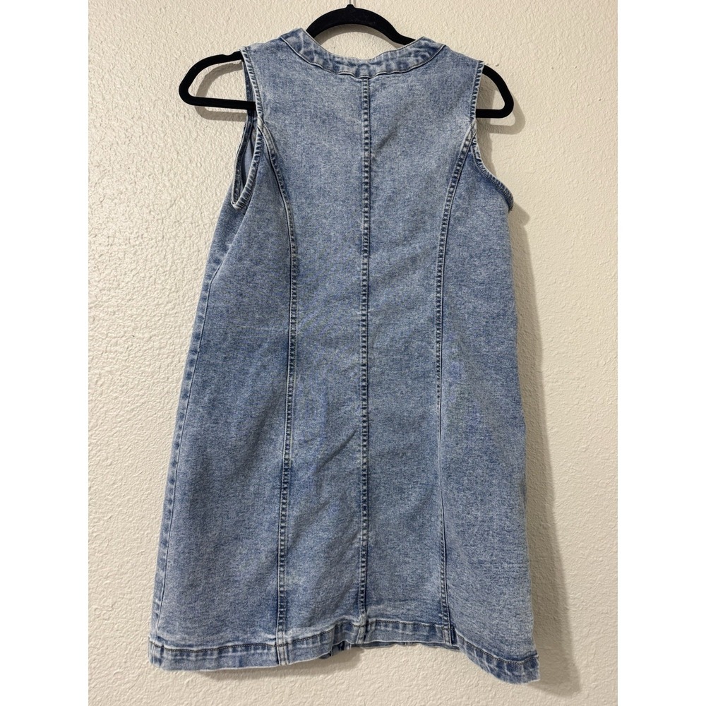 Frye Denim Dress Sz M Womens Summer Boho Preppy Festival Mini - Picture 2 of 7